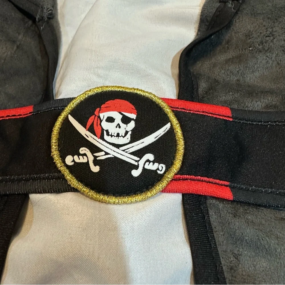 Adaptive Halloween Costume Sensory Friendly Size 7/8 Kids Pirate top, hat, sword
